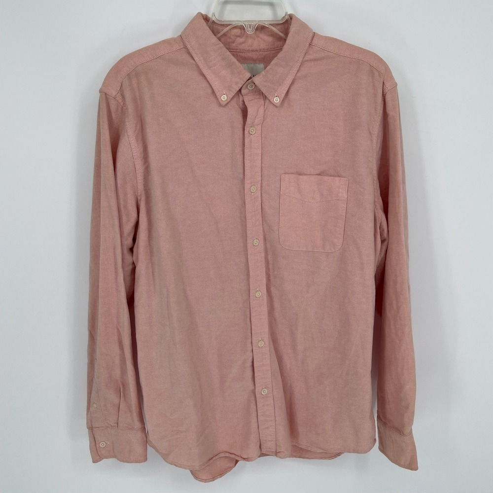 American Eagle Men's Salmon Pink Classic Fit Oxford Button Down Shirt Size XL